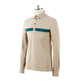 ANIMO ALLIN HERREN-POLOREITHEMD MIT LANGEN ÄRMELN BEIGE