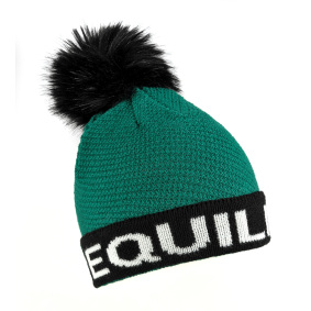 EQUILINE CLIFFECP RIDING HAT WITH POM POM GREEN