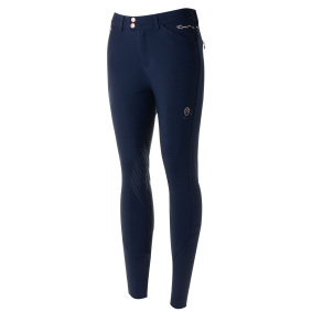 SAMSHIELD JULLY CRYSTAL FLOWER WOMEN'S FULL GRIP EQUESTRIAN BREECHES NAVY