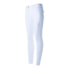 SAMSHIELD JULLY CRYSTAL FLOWER WOMEN'S FULL GRIP EQUESTRIAN BREECHES WHITE