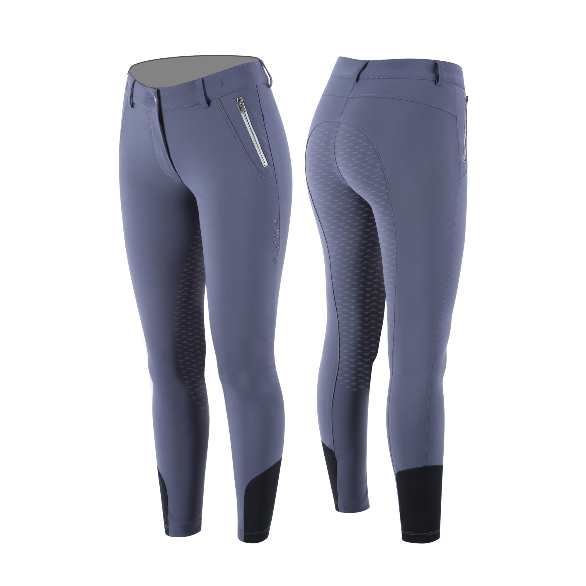 Horze Womens Anna Silicone Full Seat Breeches Obscure Night Blue