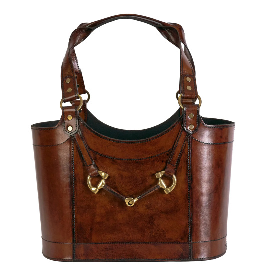 ADAMSBRO LEATHER MAGAZINE BASKET Equestrian Shop