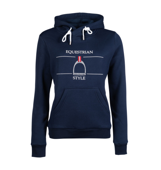 HKM EQUINE SPORTS HOODIE WITH EQUESTRIAN DESIGN STYLE NAVY