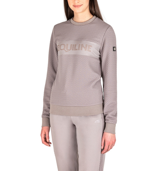 EQUILINE ELSPETE WOMEN'S RIDING ROUNDNECK SWEATSHIRT GREIGE