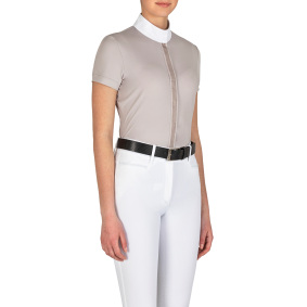 EQUILINE ESADE FRAUEN REITHEMD MIT KURZEN ÄRMELN BEIGE
