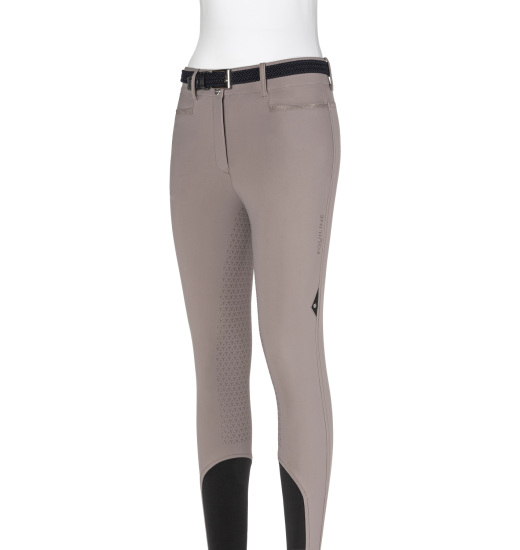 EQUILINE ERICIEFH WOMEN'S HIGH WAISTED EQUESTRIAN BREECHES WITH FULL GRIP GREIGE