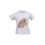 HKM LOLA FLUFFY KIDS' RIDING T-SHIRT WITH HORSE EMBROIDERY WHITE