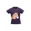 HKM HKM LOLA FLUFFY KIDS' RIDING T-SHIRT WITH HORSE EMBROIDERY PURPLE