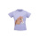 HKM HKM LOLA FLUFFY KIDS' RIDING T-SHIRT WITH HORSE EMBROIDERY SILK PURPLE