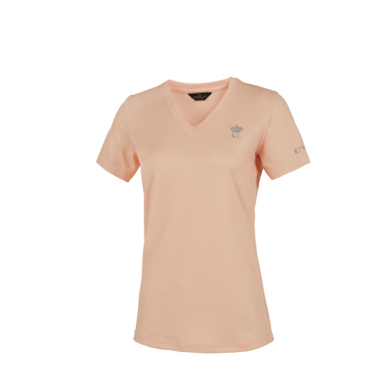 KINGSLAND DAYANA LADIES' EQUESTRIAN V-NECK T-SHIRT BEIGE