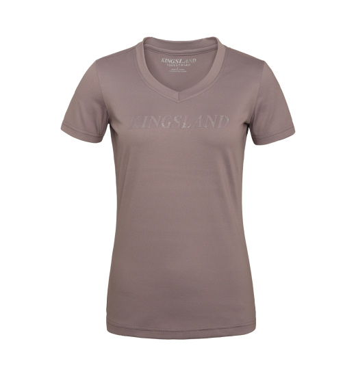 KINGSLAND BIANCA LADIES' V-NECK RIDING SHIRT MAUVE