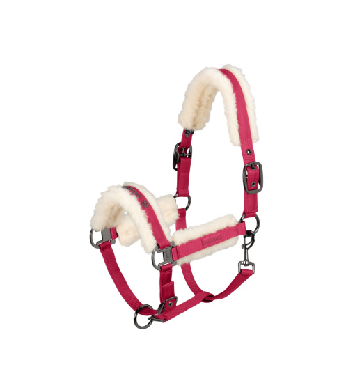 ESKADRON DOUBLEPIN GLOSSY EVO-WOOL HORSE HALTER MAROON