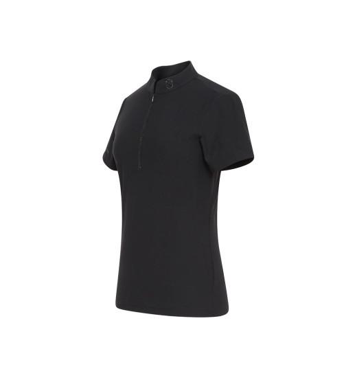 SAMSHIELD BRUNA WOMEN'S RIDING POLO SHIRT WITH SHORT SLEEVES BLACK