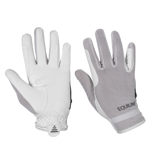 EQUILINE UNISEX SUMMER RIDING GLOVES WHITE