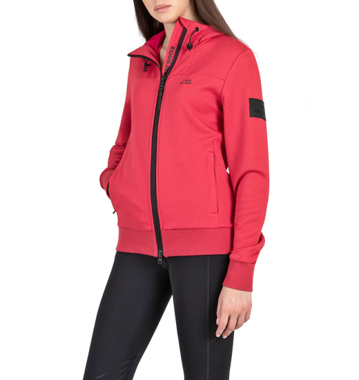 EQUILINE CALIEC WOMEN'S EQUESTRIAN FULL ZIP TECH SWEATSHIRT RED