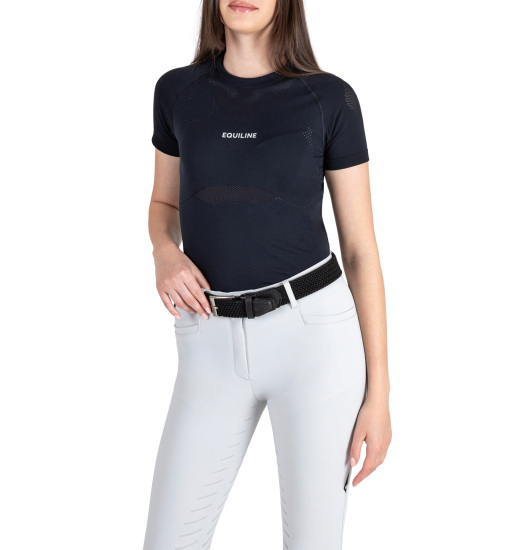 EQUILINE CIANEC WOMEN'S RIDING SEAMLESS T-SHIRT NAVY
