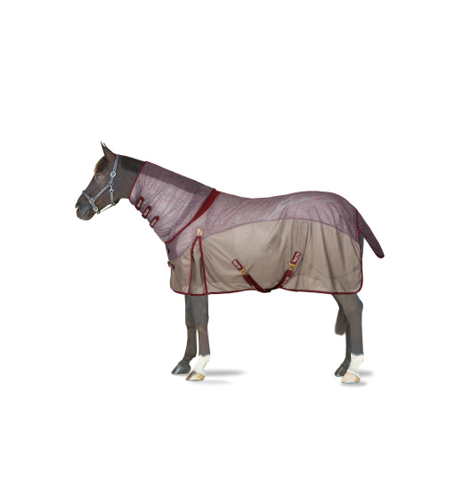 HORZE KENYA HORSE RUG WITH HOOD AGAINST INSECTS MAROON