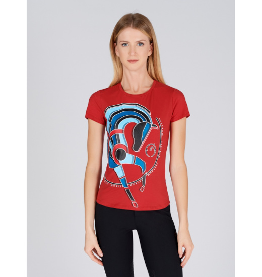 VESTRUM COSTA REI EQUESTRIAN T-SHIRT RED