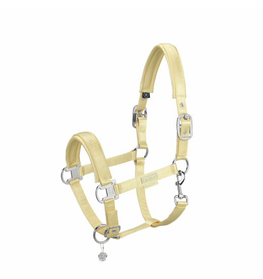 ESKADRON DOUBLE PIN SATIN HEADCOLLAR PLATINUM PURE CREAM