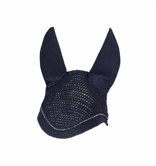 ESKADRON CRYSTAL FLY HOOD FOR HORSES PLATINUM PURE NAVY