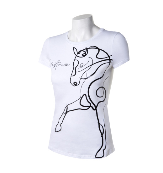 VESTRUM POLIGNANO EQUESTRIAN T-SHIRT OPTICAL WHITE