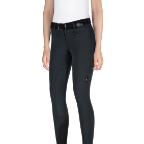EQUILINE CEDAR BRYCZESY CZARNE JEŹDZIECKIE Z PEŁNYM LEJEM SLIM FIT DAMSKIE