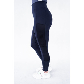 TRUE RIDER AIR MESH FRAUEN REITLEGGINGS MIT VOLLBESATZ MARINE