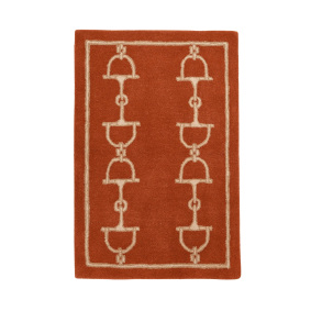 TUFTED WOOL RUG ORANGE
