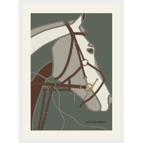 ADAMSBRO POSTER HERITAGE HORSE KHAKI