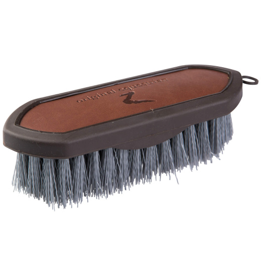 HORZE MADDOX LEATHER HANDLE DANDY BRUSH