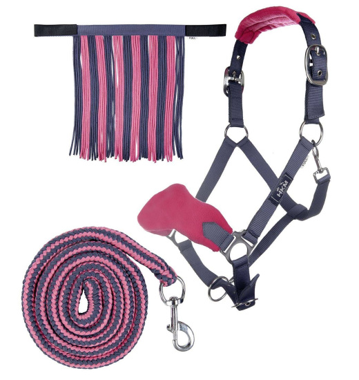 HKM HEAD COLLAR SET WITH SNAP HOOK & FLY FRINGE