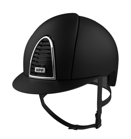 KEP ITALIA CROMO 2.0 TEXTILE EQUESTRIAN HELMET CHROME BLACK