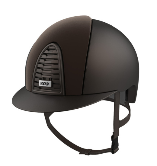 KEP ITALIA CROMO 2.0 TEXTILE EQUESTRIAN HELMET VELVET BROWN