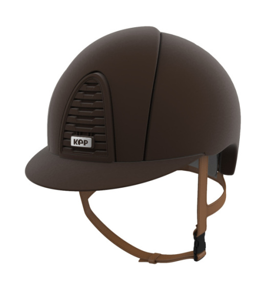 KEP ITALIA CROMO 2.0 FULL VELVET EQUESTRIAN HELMET BROWN