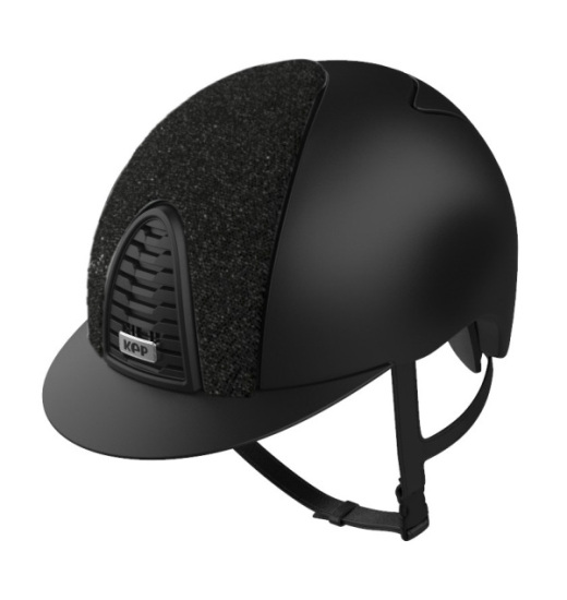 KEP ITALIA CROMO 2.0 TEXTILE EQUESTRIAN HELMET GLITTER BLACK