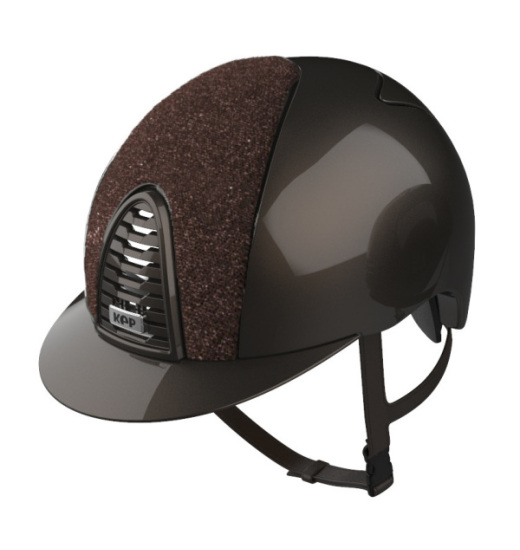 KEP ITALIA CROMO 2.0 POLISH EQUESTRIAN HELMET GLITTER BROWN