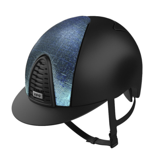 KEP ITALIA CROMO 2.0 TEXTILE EQUESTRIAN HELMET BLUE GALASSIA BLACK