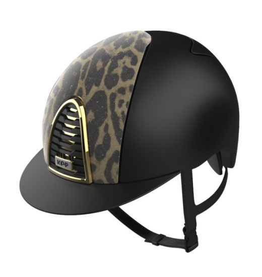 KEP ITALIA CROMO 2.0 TEXTILE EQUESTRIAN HELMET BABOON GLITTER BLACK