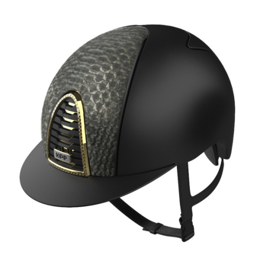 KEP ITALIA CROMO 2.0 PYTHON EQUESTRIAN HELMET GOLD BLACK