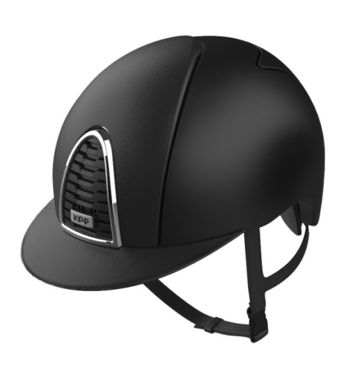 KEP ITALIA CROMO 2.0 LEATHER EQUESTRIAN HELMET BLACK