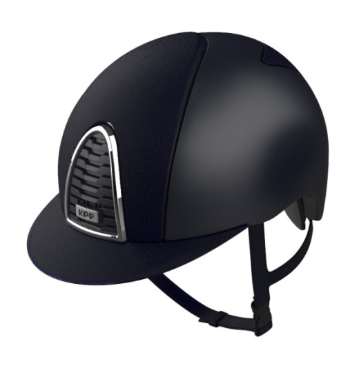 KEP ITALIA CROMO 2.0 LEATHER EQUESTRIAN HELMET NAVY