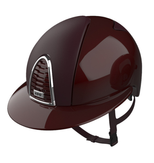 KEP ITALIA CROMO 2.0 LEATHER EQUESTRIAN HELMET BORDEAUX