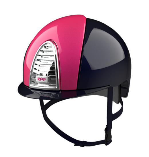 KEP ITALIA CROMO 2.0 XC CROSS POLISH EQUESTRIAN HELMET METAL NAVY / PINK