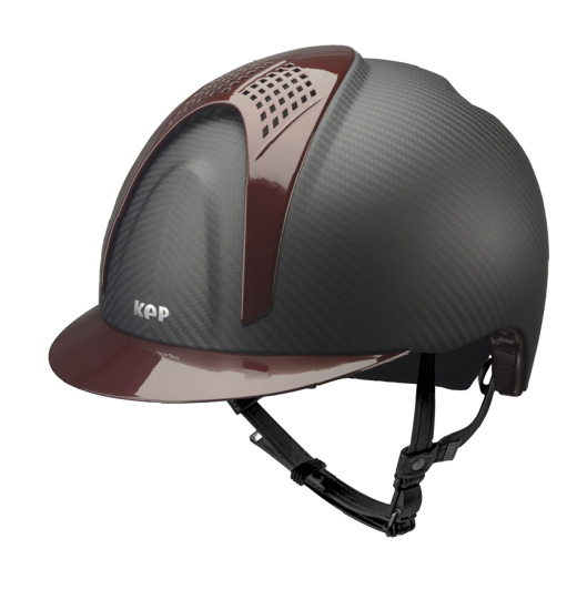 KEP ITALIA E-LIGHT MATT EQUESTRIAN HELMET BLACK / BORDEAUX