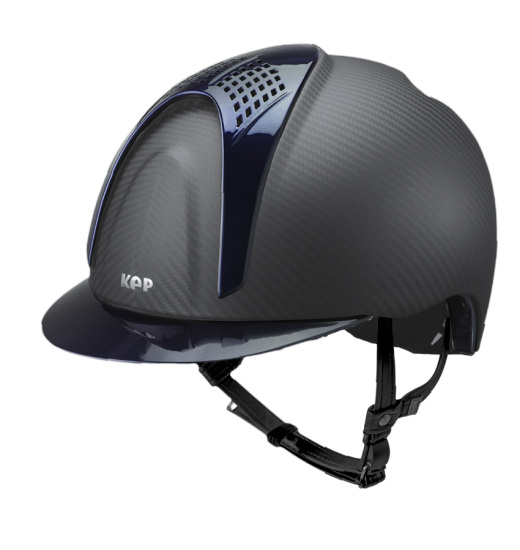 KEP ITALIA E-LIGHT MATT EQUESTRIAN HELMET METAL BLACK / NAVY