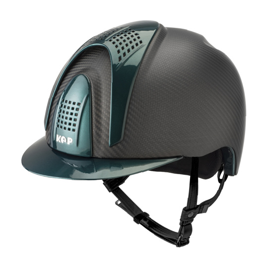 KEP ITALIA E-LIGHT MATT EQUESTRIAN HELMET BLACK / DARK GREEN