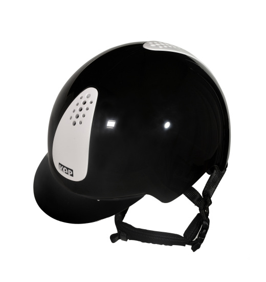 KEP ITALIA KEPPY KIDS' EQUESTRIAN HELMET BLACK / WHITE - EQUISHOP ...