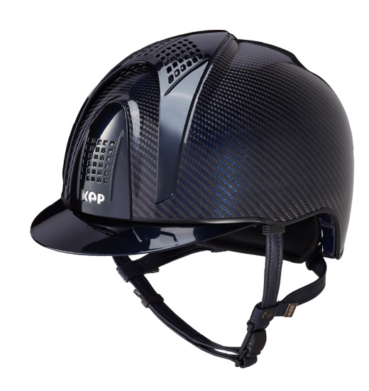 KEP ITALIA E-LIGHT SHINE EQUESTRIAN HELMET TITANIUM METAL NAVY / BLACK