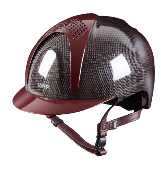 KEP ITALIA E-LIGHT SHINE EQUESTRIAN HELMET METAL BORDEAUX VISOR BLACK