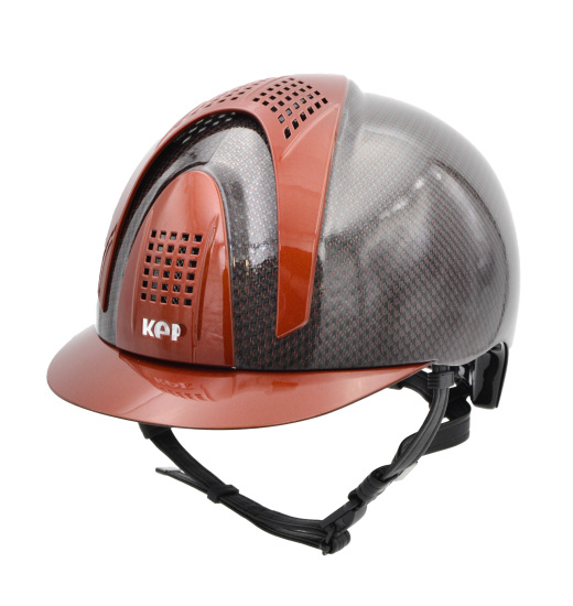 KEP ITALIA E-LIGHT SHINE KASK JEŹDZIECKI METAL COPPER VISOR CZARNY